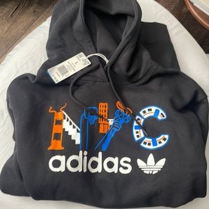 Men's Adidas Hoodie (NYC) Black Size Large